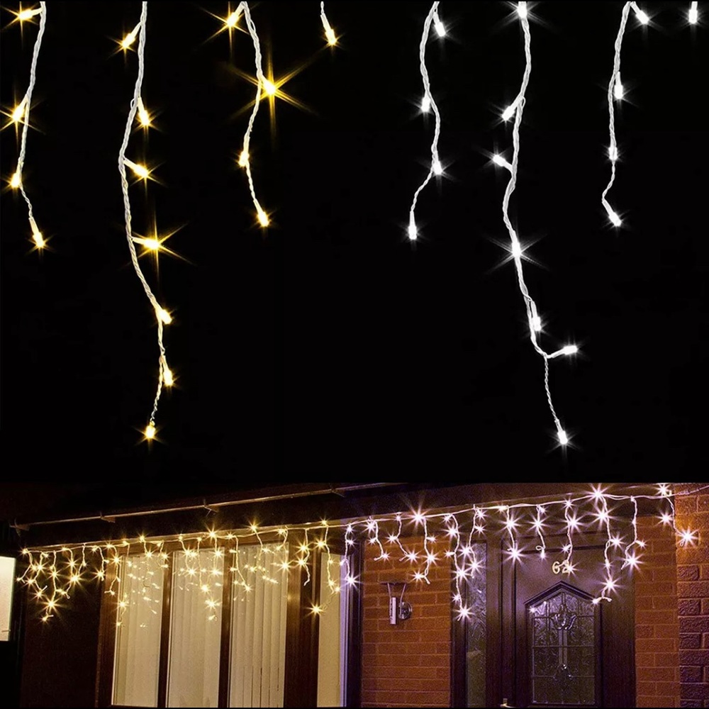 Auhavor Christmas icicle LED 594 lights 8 Mode lighting & timer for holidays